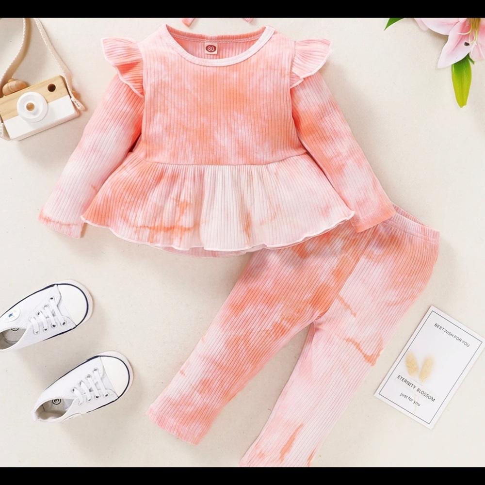 2 pc baby tie dye set